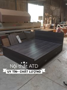 [Freeship HCM] Giường ngủ gỗ cn MDF 2 hộc kéo tiện lợi sang trọng 1m61m81m4 dài 2m