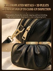 Shell Bag Multi-Compartment Leather Shell-Shaped Crossbody Bag For Women Everyday Shoulder Purse Casual Use/Compact Storage/Chic Design