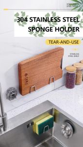 Kitchen Sponge Holder 304 Stainless Steel Sink Sponge Holder Kitchen Drain Drying Rack Sink