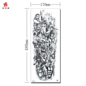 Emmy 300 models environmentally friendly and waterproof fashionable personality full arm tattoo sticker spot supply factory direct sales.