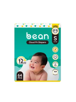 bean Cloud Fit Taped Diapers Small (64s)