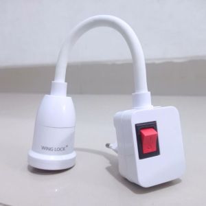 FITING LAMPU FLEXIBLE E27 COLOK SAKLAR FITING KONVENTER ON / OFF