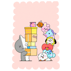 Patch Jahit Ukuran 20X14 CM Motif Lucu BTS Aksesoris Tambahan Baju Emblem Print Boneka BTS21