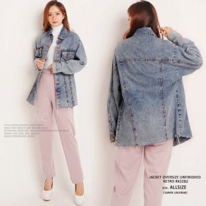 Jaket Wanita Jumbo - Jaket Jeans Wanita Jumbo - Jaket Wanita Jaket Denim Oversize - Jaket Warna Polos