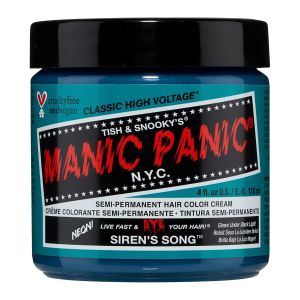 MANIC PANIC Classic Sirens Song Semi Permanent Hair Color - Neon Blue-Green Hair Dye for Women & Men That Lasts 4-6 Weeks - Vegan Ammonia & Cruelty-Free - Create & Mix Custom Shades (4oz)