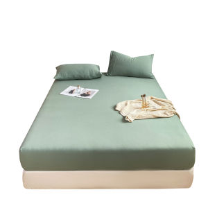 Dansunreve Washed Cotton Fitted Sheet Soft Colorful Bed Sheet Solid Color Bedsheet with Elastic Corner