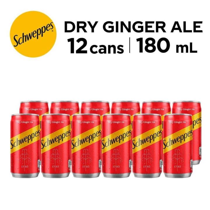 topOU outdoors Schweppes Ginger Ale 180ml - Pack of 12 | Lazada PH