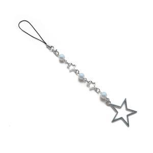 Cute Pentagram Star Cross Pendant Phone Straps Lanyard Pocket Keychain Strap Backpack Charm Car Keys Decoration Chain