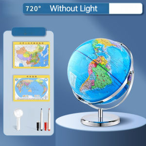 20/23/30cm LED Constellation World Globe With 720 ° HD Printed Metal Base Student Teaching Desk Lamp Globe Home Decor