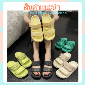 TKGirl รองเท้าแตะแฟชั่น ออกแบบมามีสายคาด 3 เส้น มาแนวใหม่ไม่เหมือนใคร ตัวรองเท้าพื้นหนาสวมใส่สบาย ไม่มีลวดวลาย มีหลายโทนสีให้เลือก