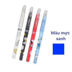 Set 4 bút gel nước tẩy xóa được M&G hình Snoopy SKP61118 nét 0.5mm - Bút 61118 ruột thay 3020 (3005)