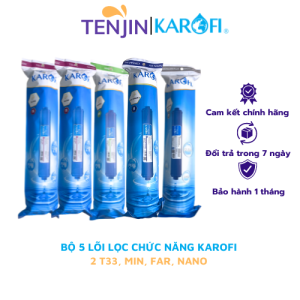 Bộ 9 lõi lọc nước Karofi hàng chính hãng dùng cho máy lọc nước Karofi B930 N-e239 (12OCB3 RO100US 55678)