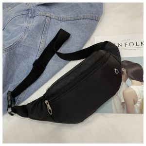 Women Men Travel Waist Bag Pack Solid Color Casual Functional Belt Shoulder Bag Fashion Sports Belt Pouch Phone Money Chest Bag