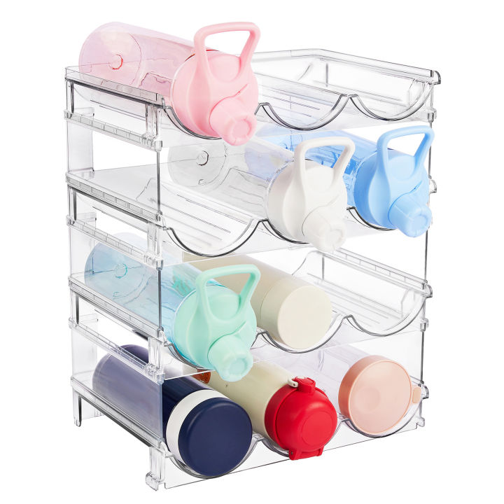 Stackable Water Bottle Rack Stackable Water Bottle Storage Rack for ...