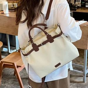 PHANT Màu sắc đồng nhất Túi đeo vai nylon tiếng Pháp Giải trí Ba lô cặp sách Tất cả phù hợp Đi lại Túi đựng laptop Các cô gái
