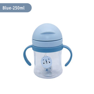 Sweetybayibayi Baby Water Bottle Learning Cup Non-spill Training Cup Leak-Proof Fee With Gravity Ball Straw Handle Bottle 250ml