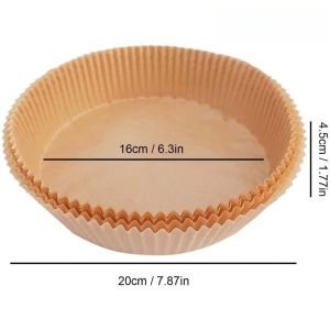 100PCS Parchment Paper Liners Non-Stick Disposable Paper Tray Barbecue Plate Food Oven Kitchen Round Baking Paper