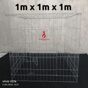 KANDANG JEMUR LIPAT GALVANISE AYAM JAGO 100 x 100 x 100