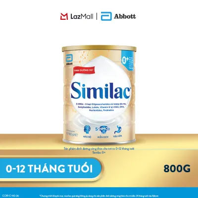 Sữa bột Similac 0+ 800g cho trẻ từ 0-12 tháng