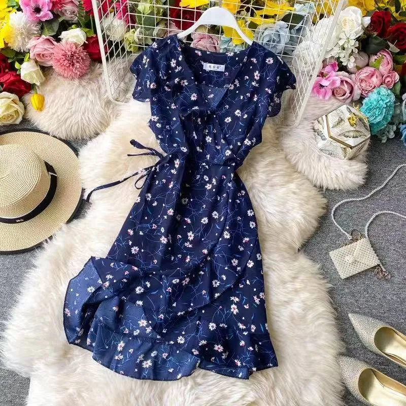 Korean wrap dress best sale