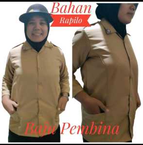 Baju Pramuka Pembina Guru atau Katrina Tanpa Tali Smp Sma Tangan Panjang Bahan Rapilo