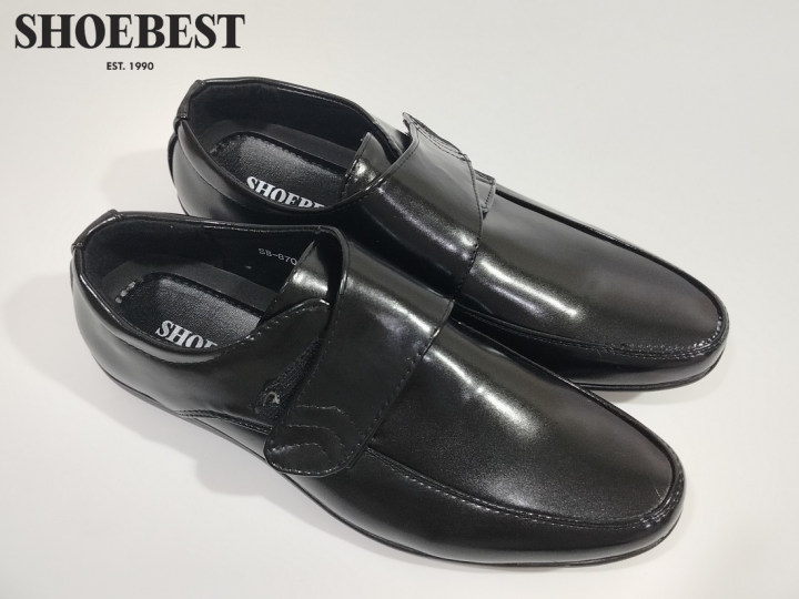 ShoeBest Black Leather Formal School Shoes for Men \