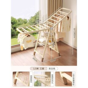 Folding Floor Clothes Drying Rack for Home Balcony | Indoor & Outdoor Blanket Hanger | Space-Saving Portable Laundry Stand with Clothes Hanger Laundry rack clothes drying rack