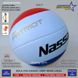 Bola Voli Size 5 Jahit Mesin Lokal Kulit Halus Empuk Kuat Awet Jahitan Rapi Kualitas Terbaik