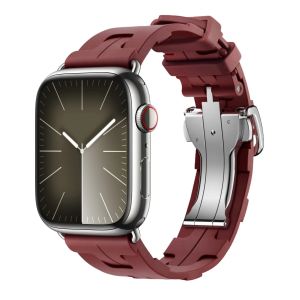 For apple watch ultra 2 49mm Kilim Single Tour Strap Series 9 8 7 6 SE 45mm 44mm 42mm 41mm 38mm Folding Logo Buckle Silicone Bracelet