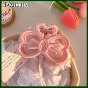 RAZIE BIN Cute Bowknot Hair Clip Plastic Claw Clip Candy Color Crab Hair Clip For Girls Sweet Hair Claw Hair Accessories