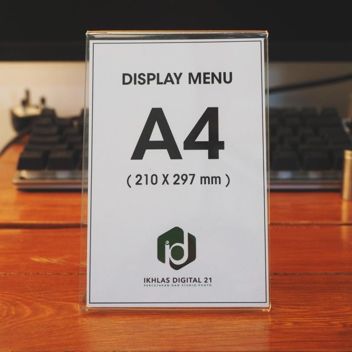 Acrylic tent holder / acrylic tent card A4 Table Brochure Lazada PH