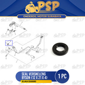 Seal Versneleng Byson (12x21x4) - Karet Sel Sil As Pedal Operan Gigi Persneling Persneleng Bison RXZ