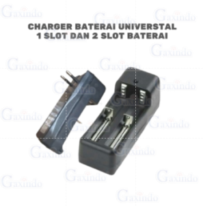 CHARGER BATERAI UNIVERSTAL 1 SLOT DAN 2 SLOT BATERAI 18650 A220 CASAN UNTUK SEMUA JENIS BATERAI