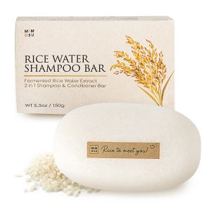 mimosu Clarifying Rice Water Shampoo Bar for - Unscented 5.3oz Rich Lather & Clean Strengthens Hair & Reduces Breakage Purifying Fermented Rice for Oily Hair Korean Hair Care