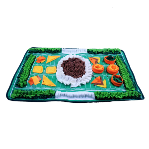Scent Enrichment Activity Mats Durability Fleece Puzzle Game Mats With Treat Pockets Stress Reliefs Chews Resistant