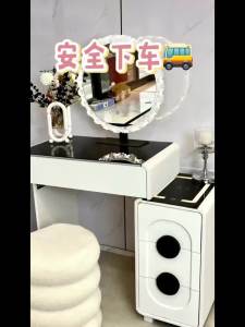 Solid wood dressing table bedroom small-sized apartment integrated bucket cabinet inligent dressing table wireless charging Bluetooth speaker dressing table