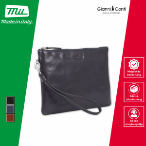 Clutch Nam Bằng Da Thật Màu Đen - Gianni Conti - Sản Xuất Thủ Công Tại Ý_9405070-10