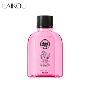 LAIKOU Japan Sakura Argan Hair Serum Nourishing Repair Split Ends Hair Essence (60ml/100ml)
