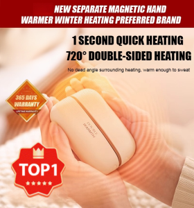 Magnetic split-type hand warmer Extra-long battery life Outdoor hand warmer Mini portable hand warmer USB charging