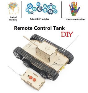 STEM DIY for Kids Educational Science Toy - Remote-Control Tank Kids Science DIY Toys - Science Experiment Toys