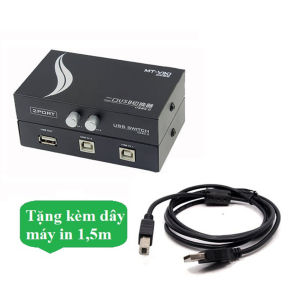 Bộ chia 2 máy tính dùng chung 1 máy in Switch USB MT-VIKI Tặng kèm Dây máy in dài 1.5m