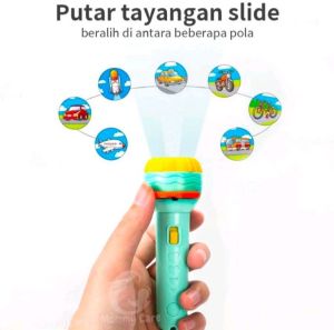 Mainan Proyektor Anak Senter Lampu Dengan 24 Gambar / Mainan Senter Proyektor 24 Gambar Hewan DLL