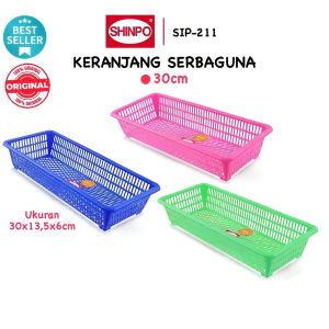 (BISA COD) PROMO Shinpo SIP-211 Keranjang Keranjang Plastik Kecil Persegi Panjang 30 CM Bakul Segi Astro Storage Kotak Penyimpanan/ Keranjang ATK