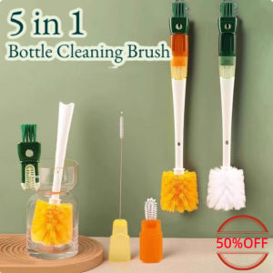 5 in 1 Bottle Cleaning Brush Set Multi-Functional Cleaner Tumbler Brush Nylon Brush Cleaning Tools Nylon Brush Straw Cleaner Accessories Drinking Bottle Tools