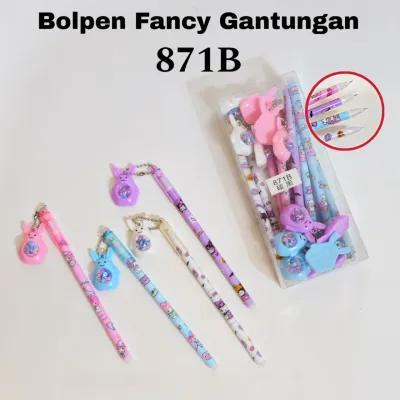 (12pc) PEN GEL GANTUNG KELINCI BALLPEN PENA