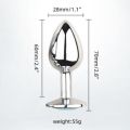 [SG Ready Stock] Butt Plug Anal Ass Crystal Bottom Metal Wash Reuse Chic Polished Sex Toy Dildo Vibrator Climax Orgasm | SYF Unlimited. 