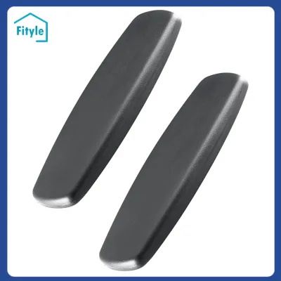 Fityle 2 Pieces Office Chair Replacement Arm Pads Modern Simplicity Durable Accessories Soft Support Black PU Universal Easy to Install