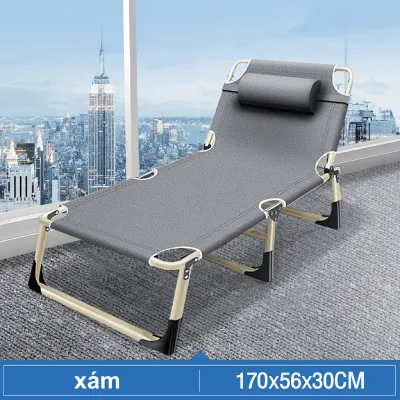 BMZAR giường gấp gọn ghế ngủ văn phòng gấp gọn có gối đầu khung hợp kim chịu lực cao cấp Có thể chịu được 200KG