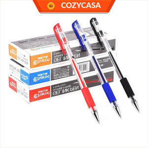 【COZYCASA】0.5mm Soft Grip Gel Pen | Smooth Writing Black Red Ink | 12pcs Value Pack