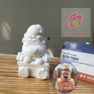 Tượng tô màu GẤU DÂU BÁNH KẸO  tô tượng thạch cao (Không kèm màu) tượng trắng decor ĐỒ CHƠI TRẺ EM